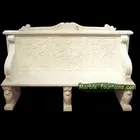 factory price garden natural white sandstone bench