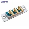 WINPIN High current DB connector 3 pin D sub 3W3 male plug weld plate serial port right angle with PCB mount