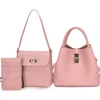 2019 Hot sell Luxury PU Women Hand bag 3 in 1 Set Bag Tote Bag For Wholesale
