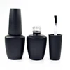 New product glass matte black 13ml empty nail polish bottle with high quality brush