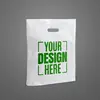 Own Logo Printing Heat Sealing 12X15 Plastic Custom Fold Over Die Cut Handle Retail Merchandise Bags