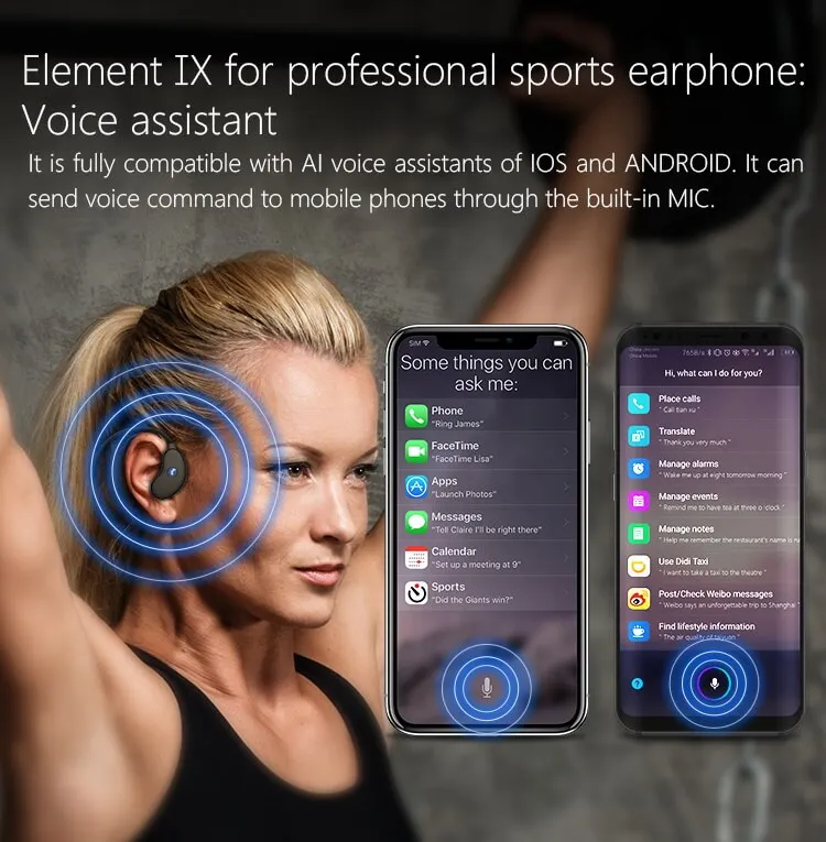 sweatproof headphones 4.1 wireless sports headset aptx stereo earphones with MIC for iphone android - ANKUX.COM