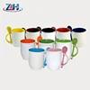Heat transfer blank coffee mug sublimation can print any logo customized coffee mugs with spoon