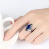 2019 Latest Design Stylish Black Gold Fancy Engagement Diamond Ring Women Luxury Z Shape Horse Eye Zircon Ring