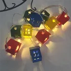 Sale Holiday Light Decoration Popular Sale Home Decoration Holiday Led Battery Light Led Colorful Wooden House Light