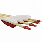 Archery Wood Arrows Recurve Traditional Bow Hunting Sports Glue-on Nock Turkey Feather Wooden Shafts Wood Arrows