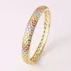 50885 xuping tri color single indian gold plated bangles designs