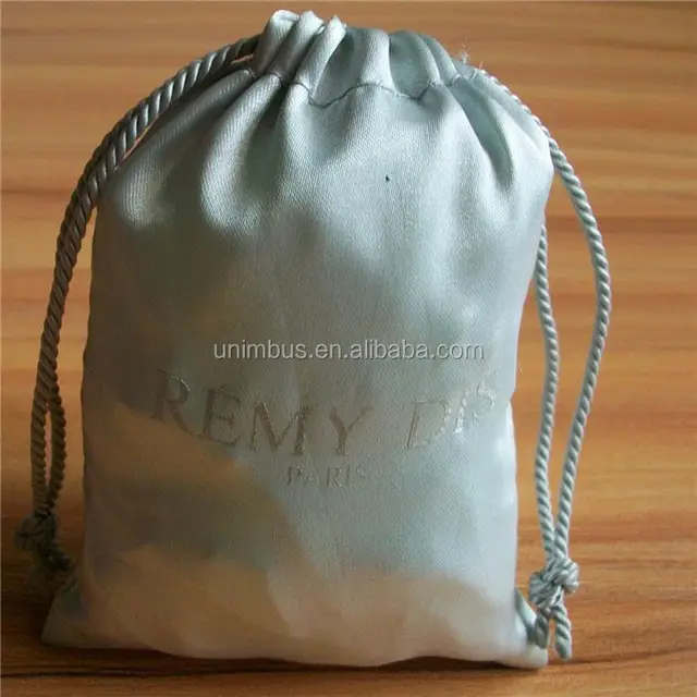small red satin christmas santa sack drawstring gift bag