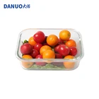 Air-vent food storage glass lunch box container to easy to clean