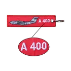 Custom Design Keychain Embroidered Brand Name Logo A 400 Aviation Embroidered Keychain