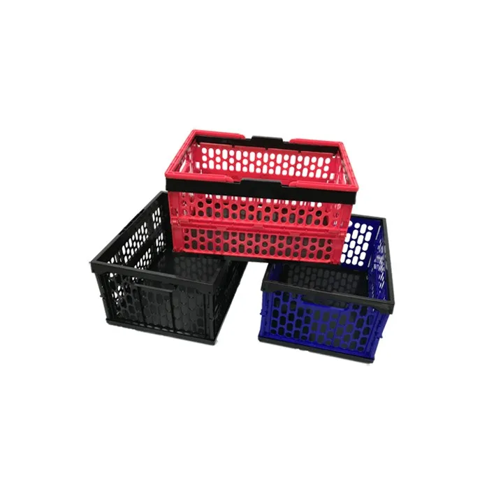 reusable foldable storage mesh plastic stackable fruit basket