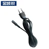JKR IEC connector Brazilian Plug Cable Brazil 2 Pin Power Cord VDE H03VVH 2-F 2*0.5mm2 electrical power cord