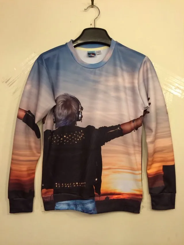 3D digital print fashion men's sweatshirts