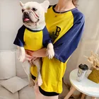 Summer Pet T-shirt for French Bulldog Match Owner and Dog Parent-child Dog Pet Clothes