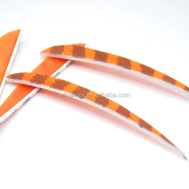 4 inch parabolic arrow feather one side barred fletching right wing