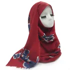 Print Floral Muslim Fashion Women's Design Plaid Scarf Fashion Shawls Wraps Headscarf & Neck,New Styles Women Hijab