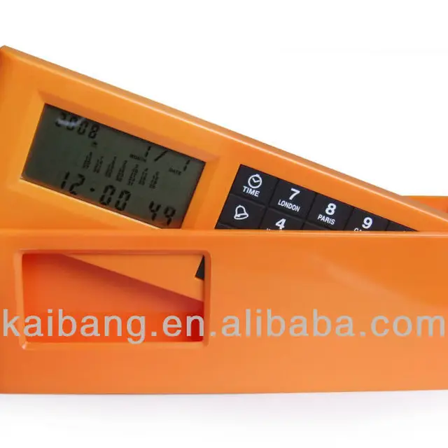Pen Holder with clock and Calculator