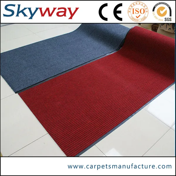 High quality pvc floor polyester velveteen embossing door mat