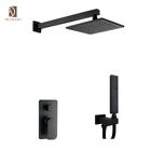 Shower Head Rain Ceramic Valve Core Concealed Set Wall Hung Bath Shower Faucets