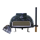 2019 AUPLEX wholesale new design ceramic pizza oven, Versatile Charcoal Ceramic Mobile Pizza Oven