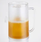 classical fashionable double wall gel freezer beer frosty mug with liquid