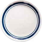 Dinnerware china supplier cheap blue rim ceramic dinner plate for home , restaurant