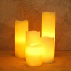 Matti's Decorative Cheap battery operated pillar flameless led wax candle set