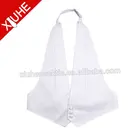 Men's Cotton White Formal Tuxedo Non-Back Vest