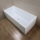 Constar white acrylic adults freestanding solid surface classical free standing bathtub simple cheap corner bath tub