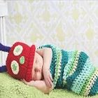 2019 New born crochet baby hat baby summer sleeping bag hat crochet baby sleeping bag and hat set