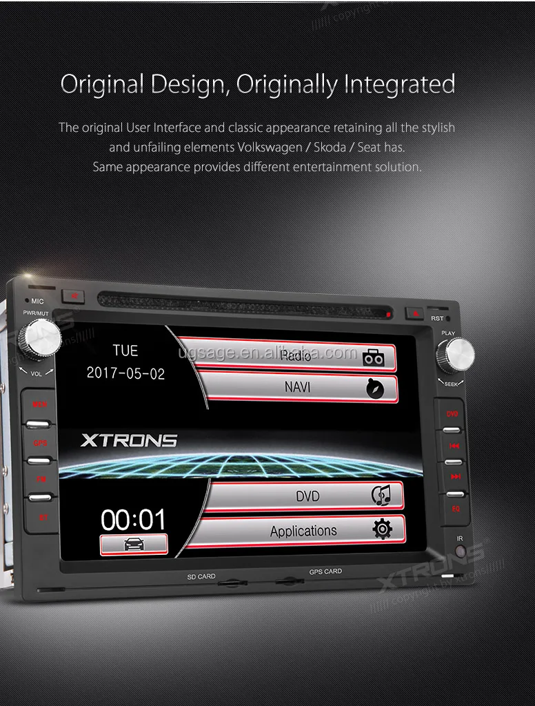 XTRONS Wince 6.0 7" Digital Touch Screen mp4 player car dvd GPS for vw