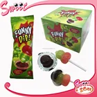 Funny Dips Twins Lollipop With Chocolate Jam