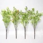 Super popular high quality greenery baby's breath flower floral arrangements plastic foliage ornamental plants artificial bush