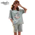 Cute rabbit pattern plus size women pajamas manufacturer womans cotton pyjamas high quality woman sleepwear