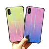 Unique Gradient colour laser Wire drawing phone case for Huawei