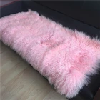 Luxury thick full mongolian fur pelt for garment and scarf