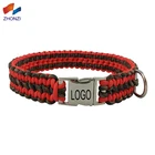Wholesale Pet Accessories 550 Paracord Dog Training Collar With Side Release Buckle Custom Logo