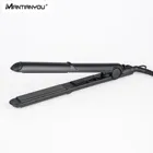 Private Label Corn waver Titanium Professional Hair Straightener Black Shadow Hair Crimper