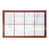 Commercial grade fixed window prices grill design wooden color skin feel