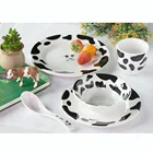 New Product Melamine Black Spot Cow Printing Dinnerware