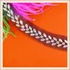 2016 New fashion diamond chain trims /Wholesale Decorative Beaded trimmings on mesh / rhinestone beads DIY