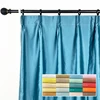 Ikeastyle In Stock Fabric Custom Curtain Online 100% Polyester Faux Silk Curtain And Drape Nice Curtain
