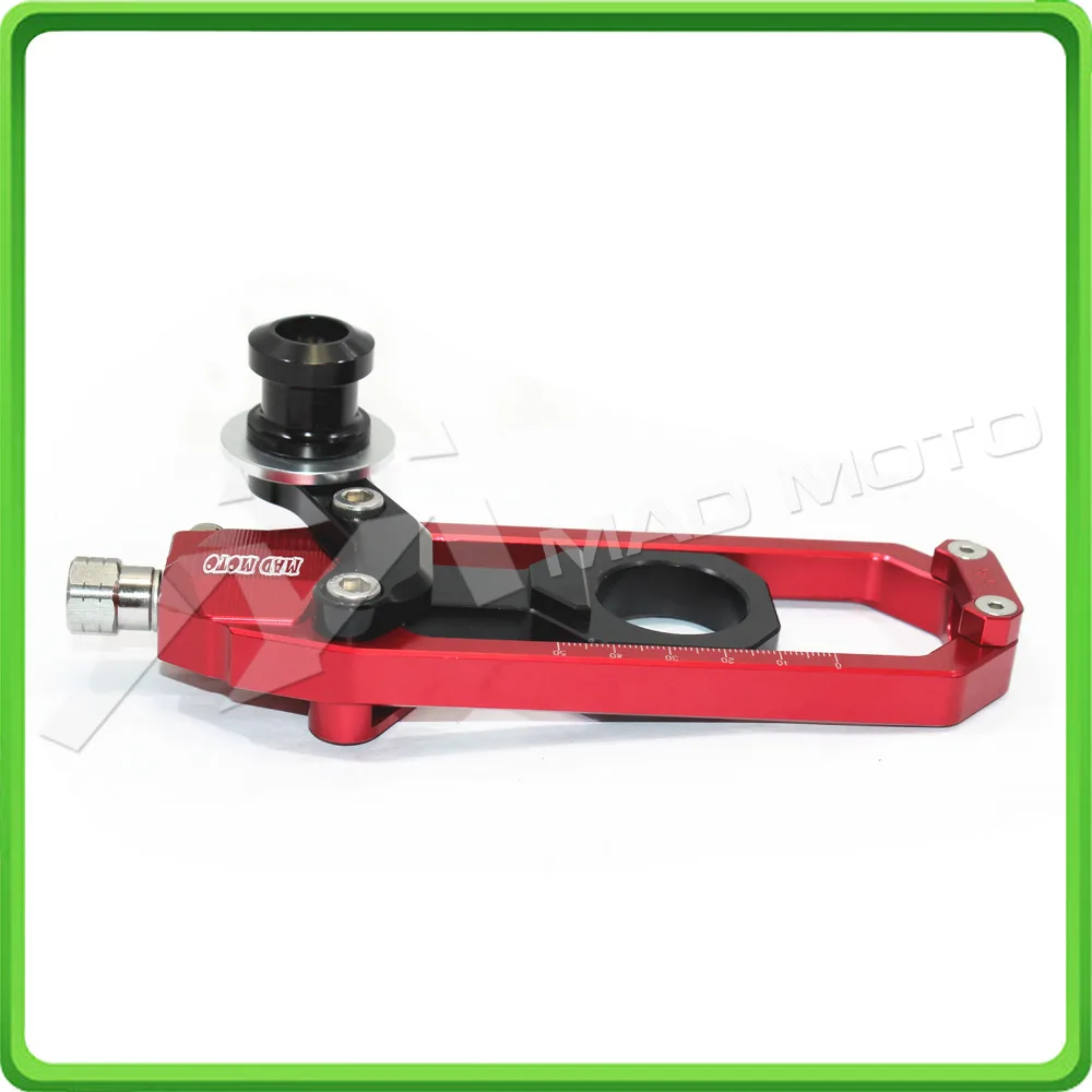 Motorcycle Chain Tensioner Adjuster with paddock bobbins kit for Yamaha YZF-R1 2006 R1 06 Red&Black (11)