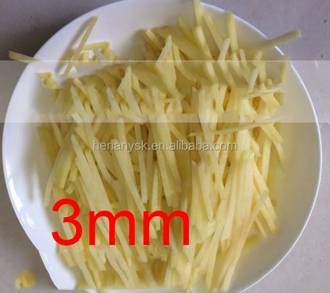 2mm / 3mm 8mm Thickness Industrial Potato Fries Cutting Slicing Slicer Shreeder Machine in Restaurants