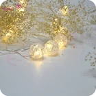 Led Lights Led Light String Warm White Micro Led String With 30 Lights Crack Beads Copper Wire String Lights