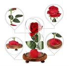 Valentine's Day gift Rose bulb flower in glass led lights decoration