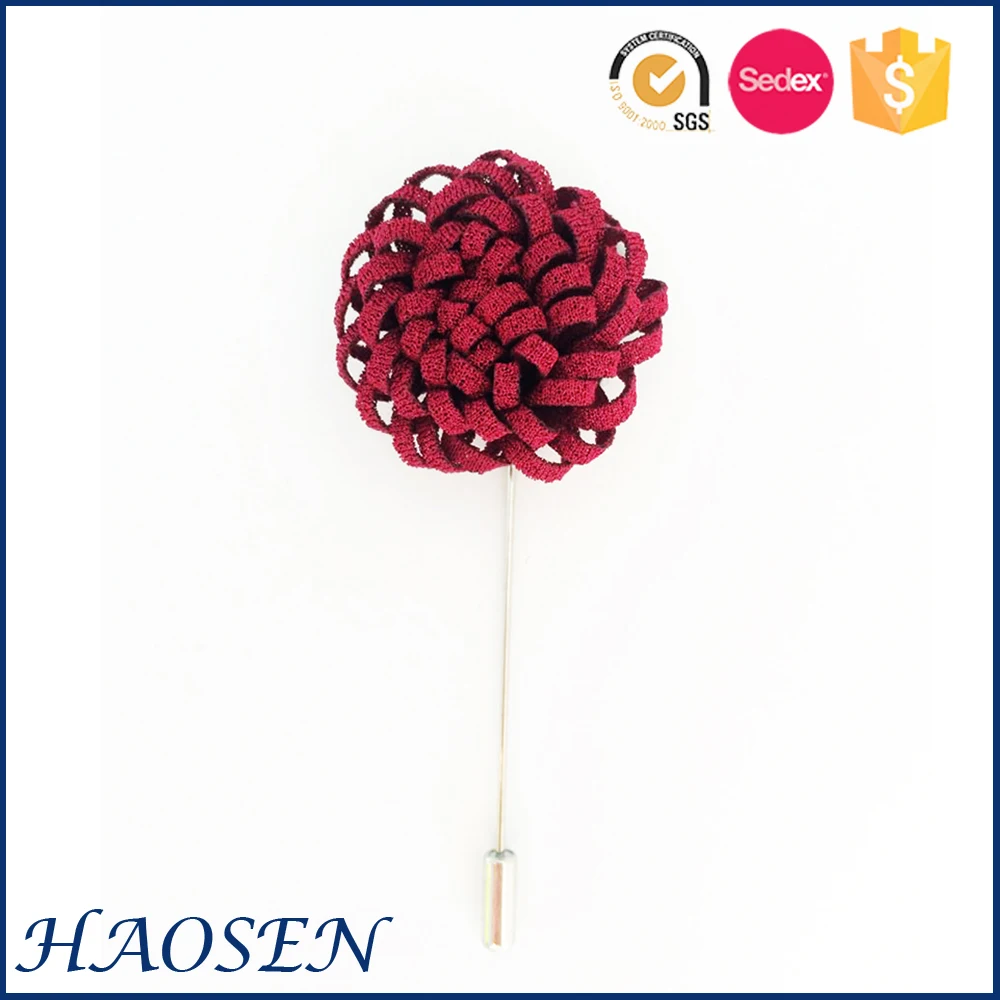 factory novelty flower custom lapel brooch pin for mens suit