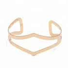 6 X 3.5 cm 12g Gold Tone 2 Layered Metal Copper Bangle Cuff