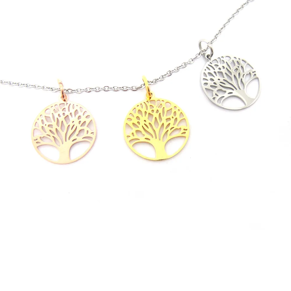 Best Price Stainless Steel 20mm Small Family Tree of Life Charms