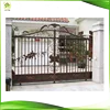 Wrought iron front double security iron sliding door gate designs